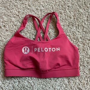 lululemon athletica x Peloton Bright Pink Energy Sports Bra